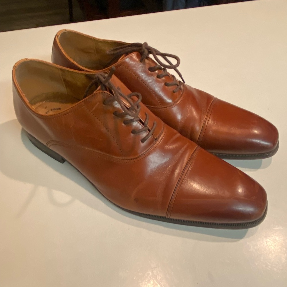 FLORSHEIM Corbetta Cognac Cap Toe Oxfords Leather Mens Sz 12 D